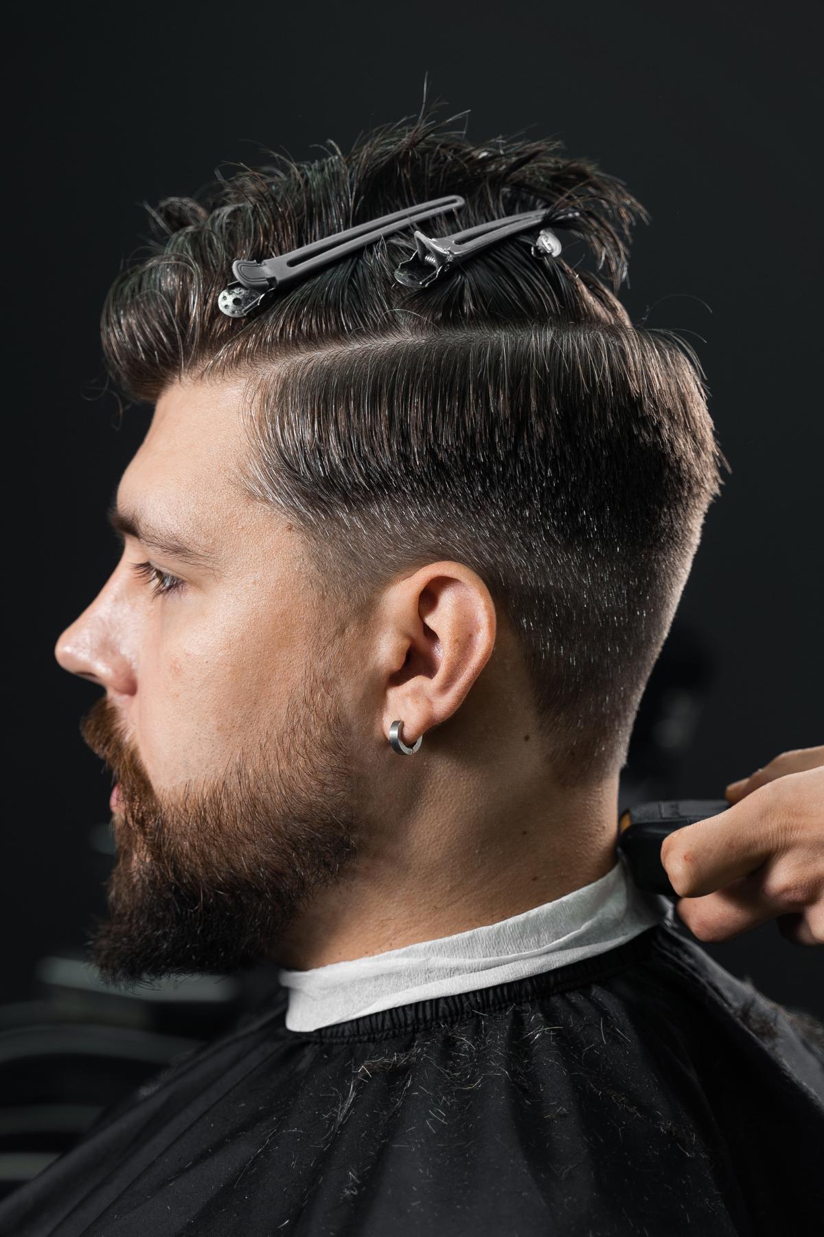 Teen with a faded haircut for back to school in Lancaster, PA.